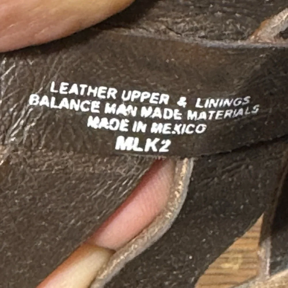 Born Women's Brown Leather Fisherman Sandals Size 9/9.5 M Huarache Mexico